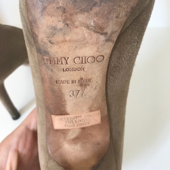 Jimmy Choo Aimee Pumps in Suede Luggage (37) - Picture 5 of 8